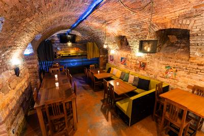 Interior of the Prostor Elementů club – underground hall with original stone walls (12)
