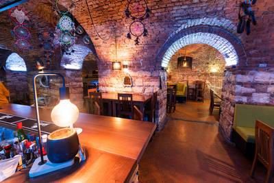 Interior of the Prostor Elementů club – underground hall with original stone walls (16)