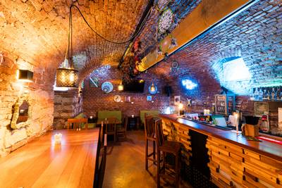 Interior of the Prostor Elementů club – underground hall with original stone walls (17)