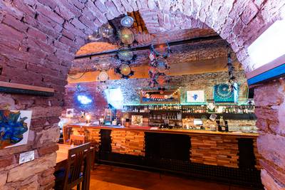 Interior of the Prostor Elementů club – underground hall with original stone walls (19)
