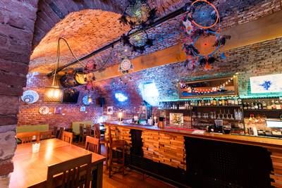 Interior of the Prostor Elementů club – underground hall with original stone walls (20)