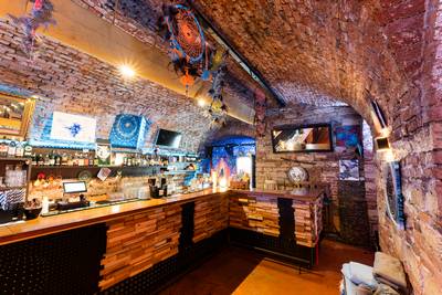 Interior of the Prostor Elementů club – underground hall with original stone walls (22)