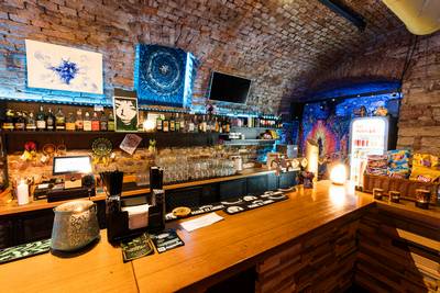 Interior of the Prostor Elementů club – underground hall with original stone walls (23)