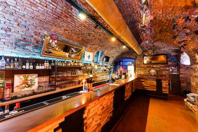 Interior of the Prostor Elementů club – underground hall with original stone walls (25)