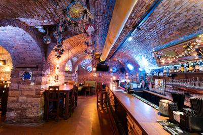 Interior of the Prostor Elementů club – underground hall with original stone walls (29)