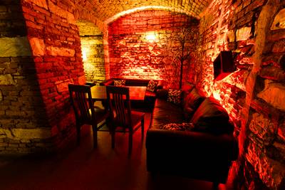 Interior of the Prostor Elementů club – underground hall with original stone walls (7)
