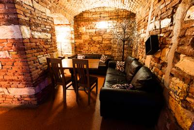 Interior of the Prostor Elementů club – underground hall with original stone walls (8)